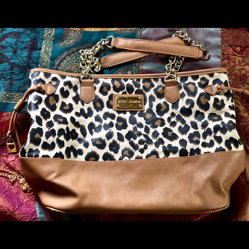 Betsey Johnson Leopard Print Purse/Tote